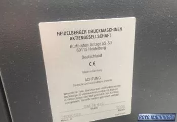 Heidelberg Speedmaster SM 74-4 + L