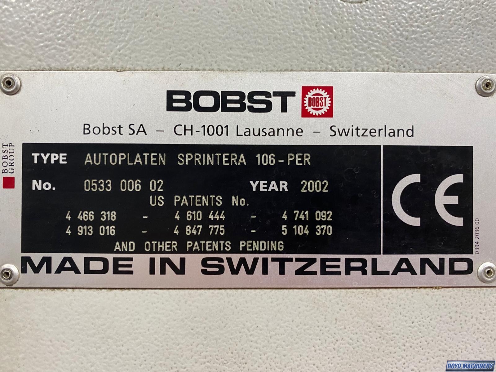 Bobst SP 106 PER