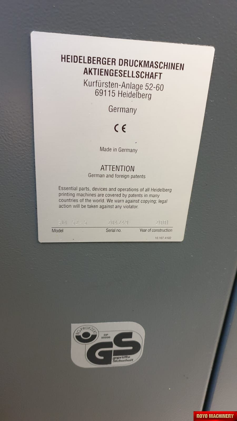 Heidelberg Speedmaster SM 52-5
