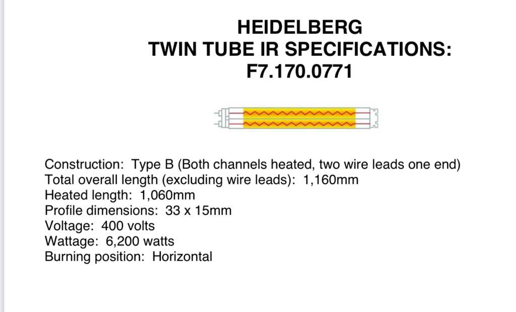 Heidelberg Speedmaster SM XL 105 - Lamp Part