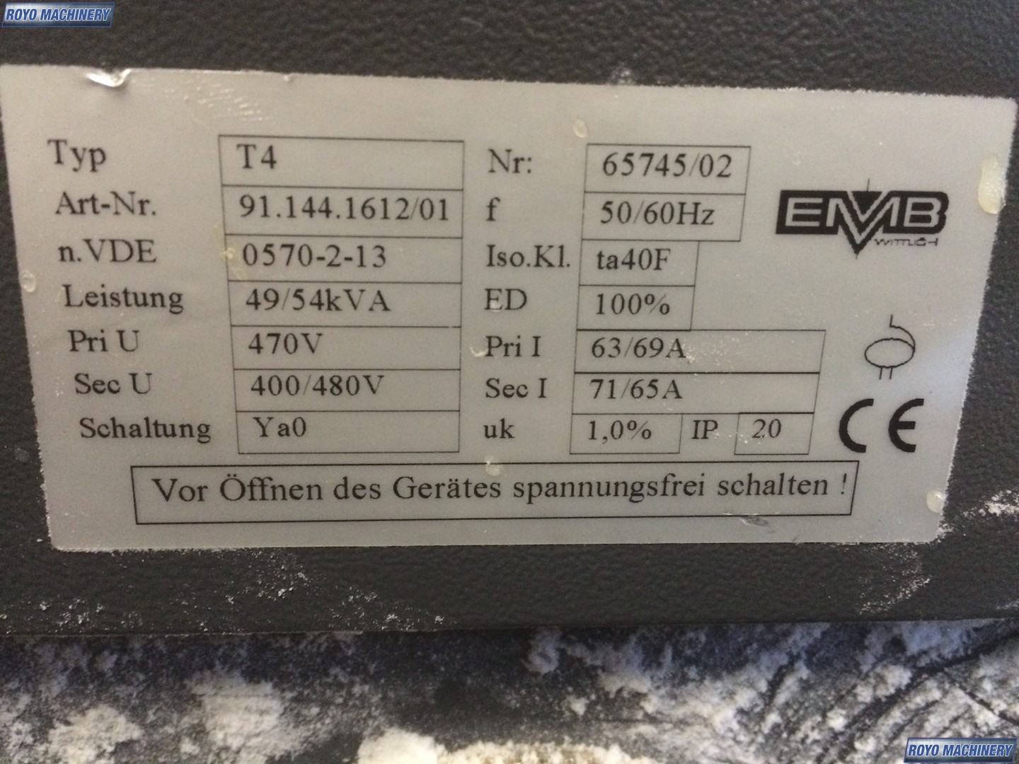 Heidelberg Speedmaster SM 52 - Transformer Part