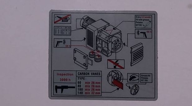 Royo Machinery RBVT-140 - Decal Part